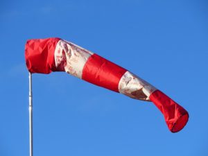 Wind flag (showing direction of flow
